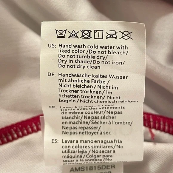 One Piece Zip Front Racerback Swimsuit Red Size L - Picture 8 of 8